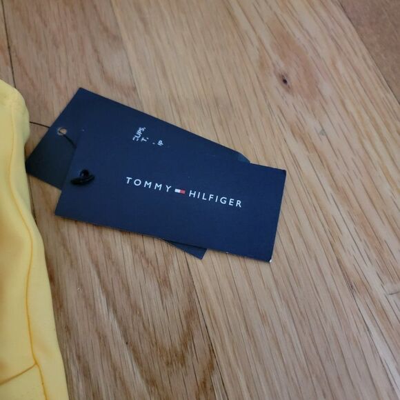 Tommy Hilfiger Women's Honey Yellow V-neck One Piece Swimsuit Size 14. - Picture 4 of 7